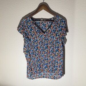 GAP Multicolor Floral V-Neck Tank Top